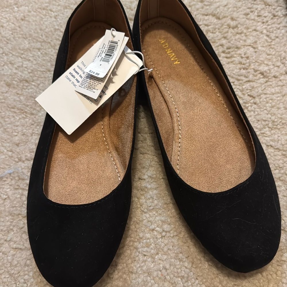 old navy black flats